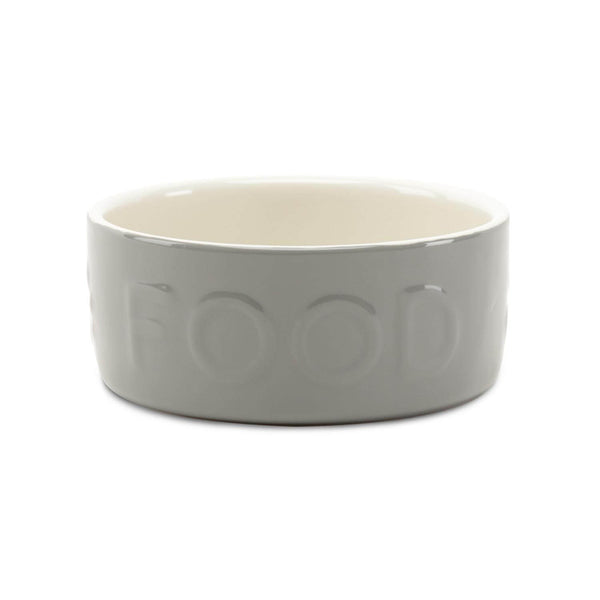 Scruffs Classic 19cm Stoneware Pet Food Bowl - Grey