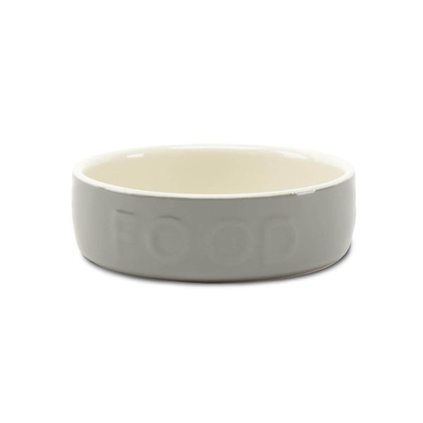 Scruffs Classic 15cm Stoneware Pet Food Bowl - Grey