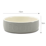 Scruffs Classic 15cm Stoneware Pet Food Bowl - Grey
