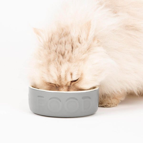 Scruffs Classic 13cm Stoneware Pet Food Bowl - Grey