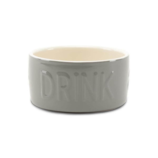 Scruffs Classic 20cm Stoneware Pet Water Bowl - Grey