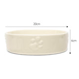 Scruffs Icon 20cm Stoneware Slow Feeder Pet Bowl - Cream