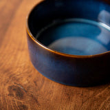 Scruffs Reactive Glaze 19cm Stoneware Food/Water Bowl - Midnight Blue