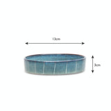 Scruffs Reactive Glaze 13cm Stoneware Pet Saucer - Pinstripe Graphite