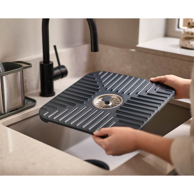 Joseph Joseph SinkShield™ Grey Sink Protector With Plug - Small