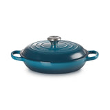 Le Creuset Signature Cast Iron 26cm Shallow Casserole - Deep Teal