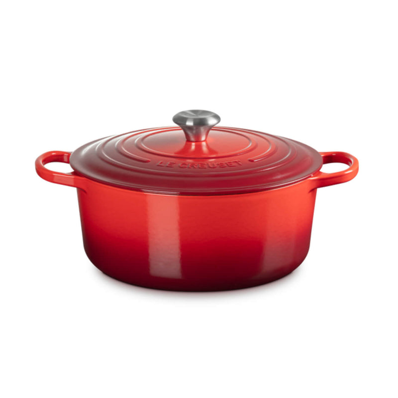 Le Creuset Signature Cast Iron 28cm Round Casserole - Cerise