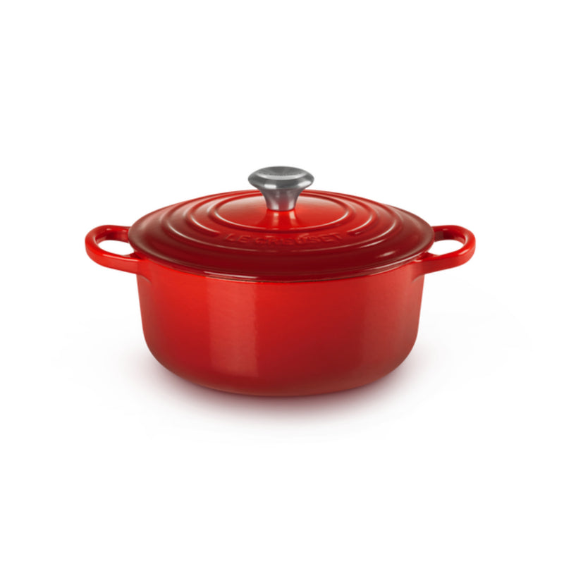 Le Creuset Signature Cast Iron 20cm Round Casserole - Cerise