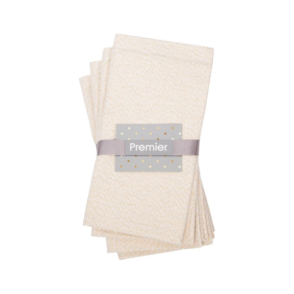 Premier Christmas Set of 4  Napkins - Champagne Gold