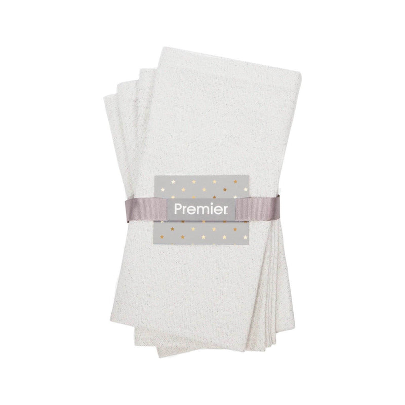 Premier Christmas Set of 4  Napkins - Silver