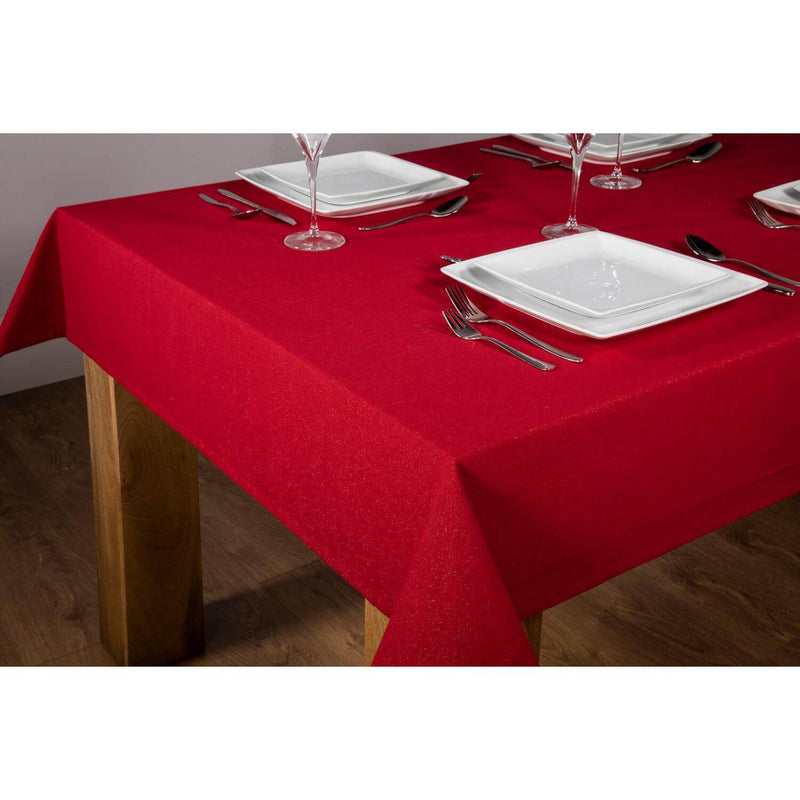 Premier Christmas 1.3 Metre Tablecloth - Red Glitter