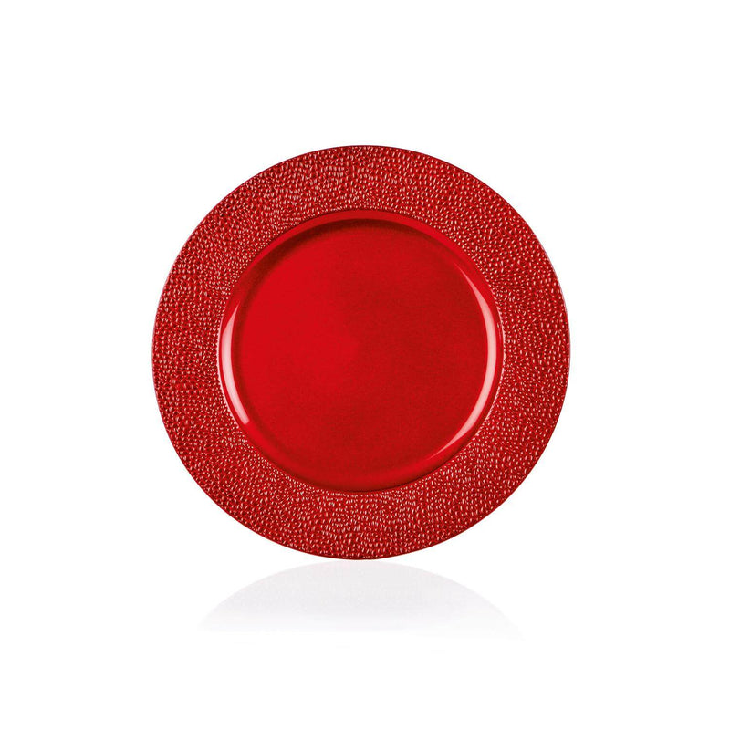 Premier Christmas 33cm Bead Detail Serving Charger - Red