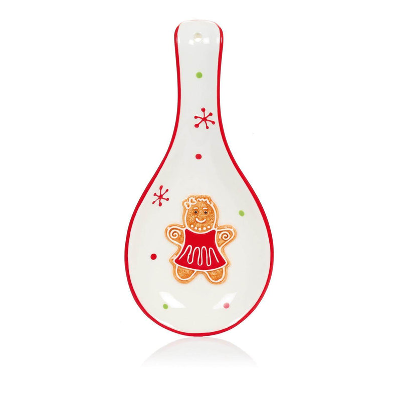 Premier Christmas 26cm Ceramic Gingerbread Spoon Rest