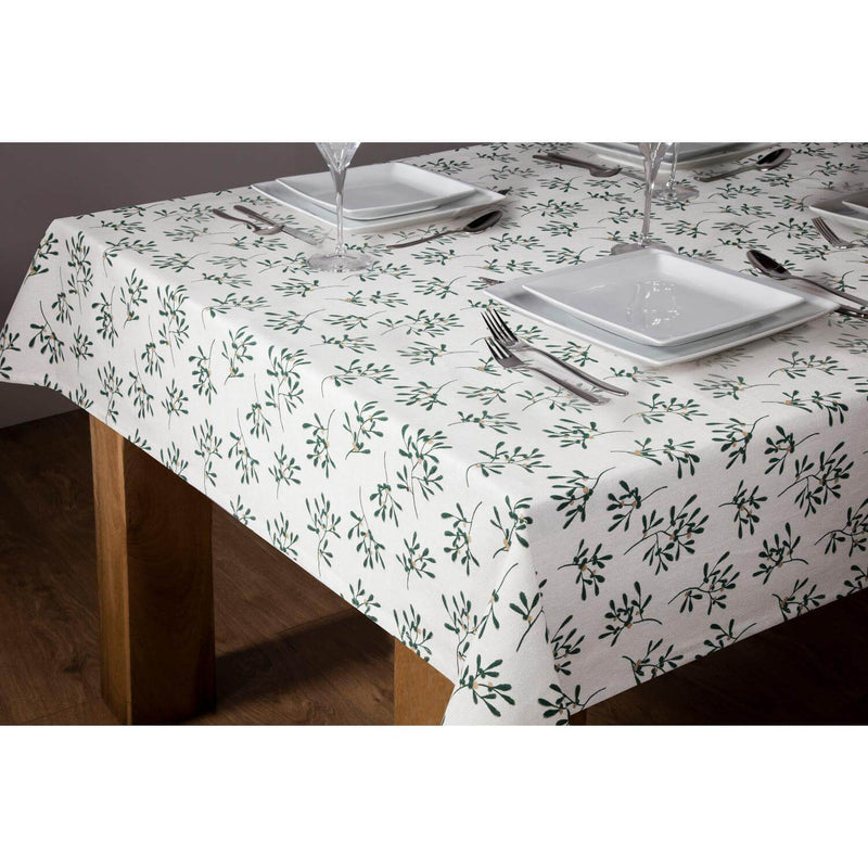 Premier Christmas 1.3 Metre Tablecloth - Green Mistletoe