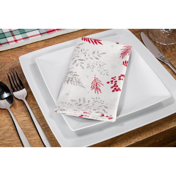 Premier Christmas Set of 4  Napkins - Red Berries