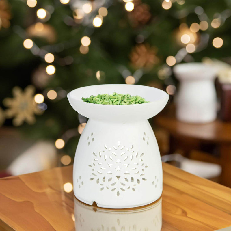 Premier Christmas Wax Melt Burner - White