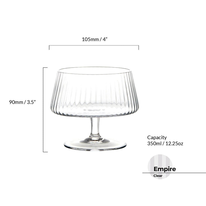 Anton Studio Designs 4-Piece Individual Glass Trifle Bowls - Empire