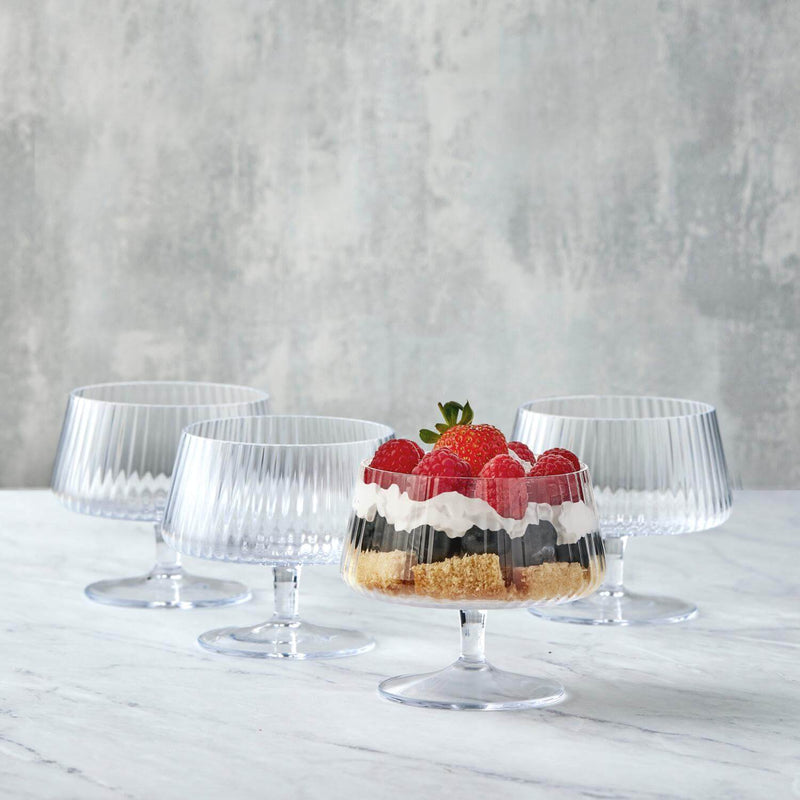 Anton Studio Designs 4-Piece Individual Glass Trifle Bowls - Empire