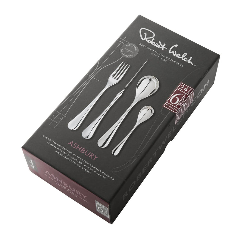 Robert Welch Ashbury Bright Stainless Steel Cutlery Set - 24 Piece