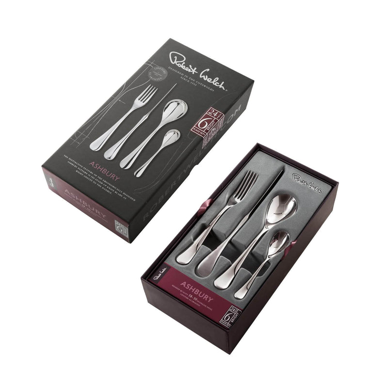 Robert Welch Ashbury Bright Stainless Steel Cutlery Set - 24 Piece