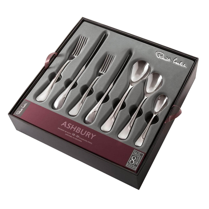 Robert Welch Ashbury Bright Stainless Steel Cutlery Set - 56 Piece