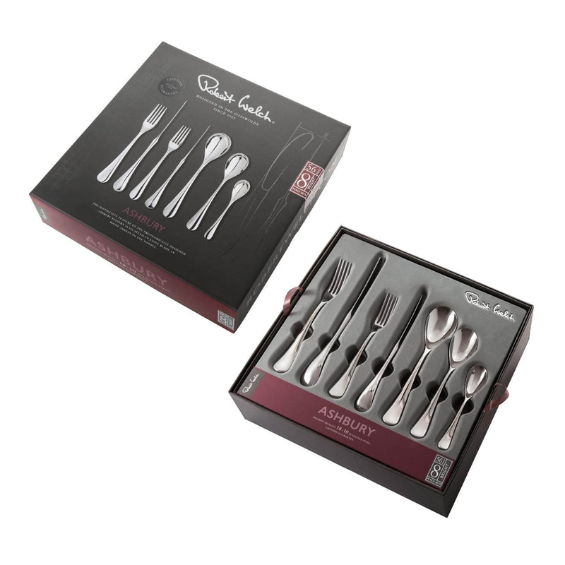 Robert Welch Ashbury Bright Stainless Steel Cutlery Set - 56 Piece