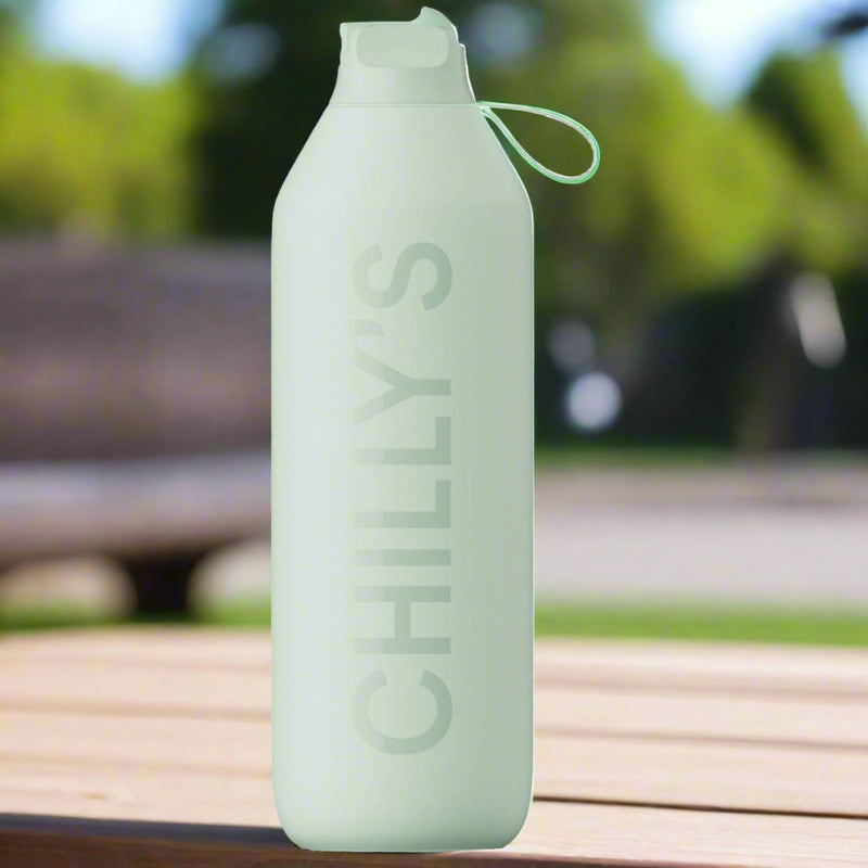 Chilly's Series 2 1000ml Flip Reusable Water Bottle - Lichen Green