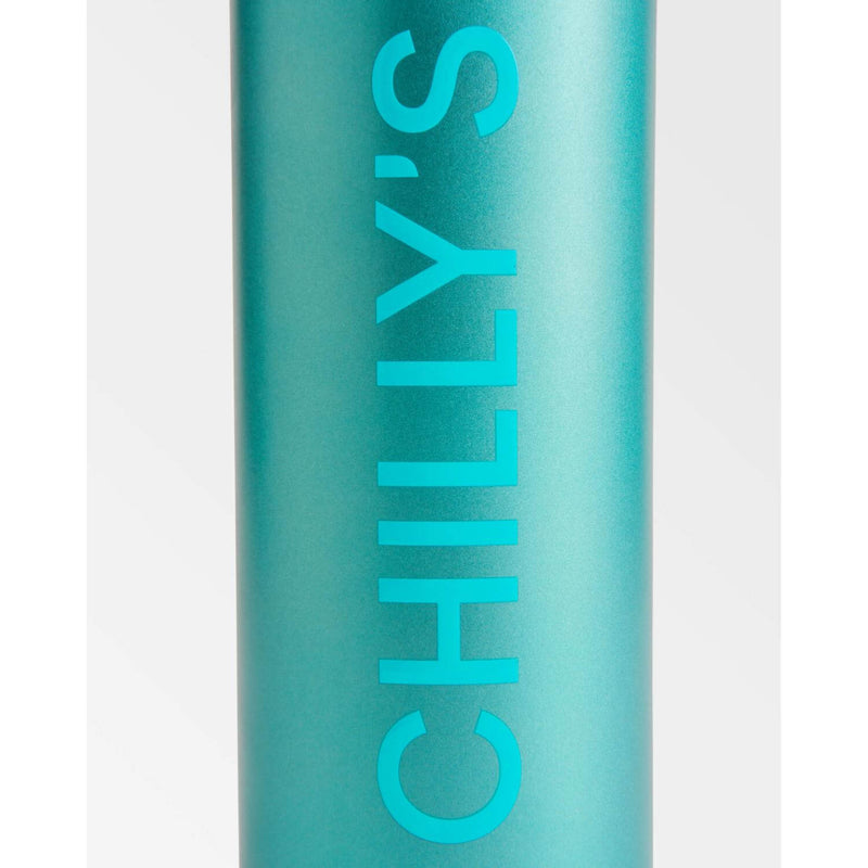 Chilly's Series 2 1-Litre Flip Reusable Water Bottle - Matte Metallic Atlantis