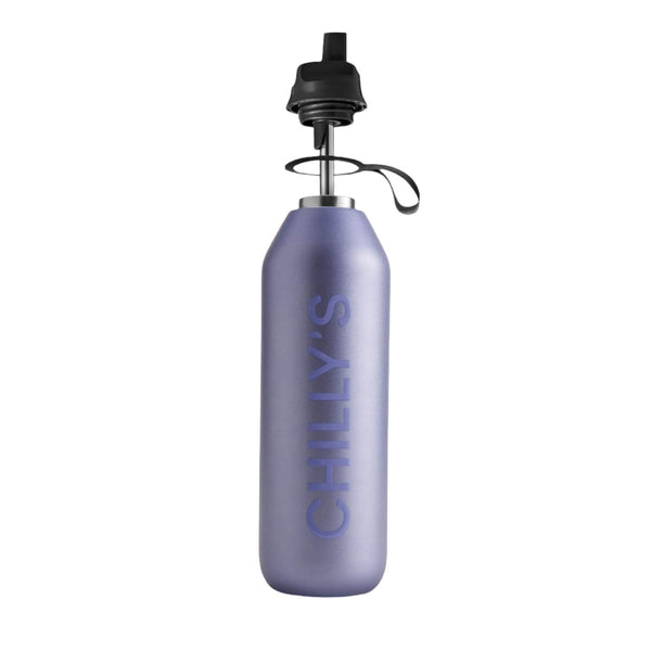 Chilly's Series 2 1-Litre Flip Reusable Water Bottle - Matte Metallic Lavender