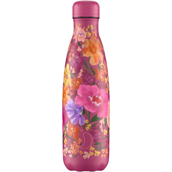 Chilly's 500ml Reusable Water Bottle - Floral Multi Meadow