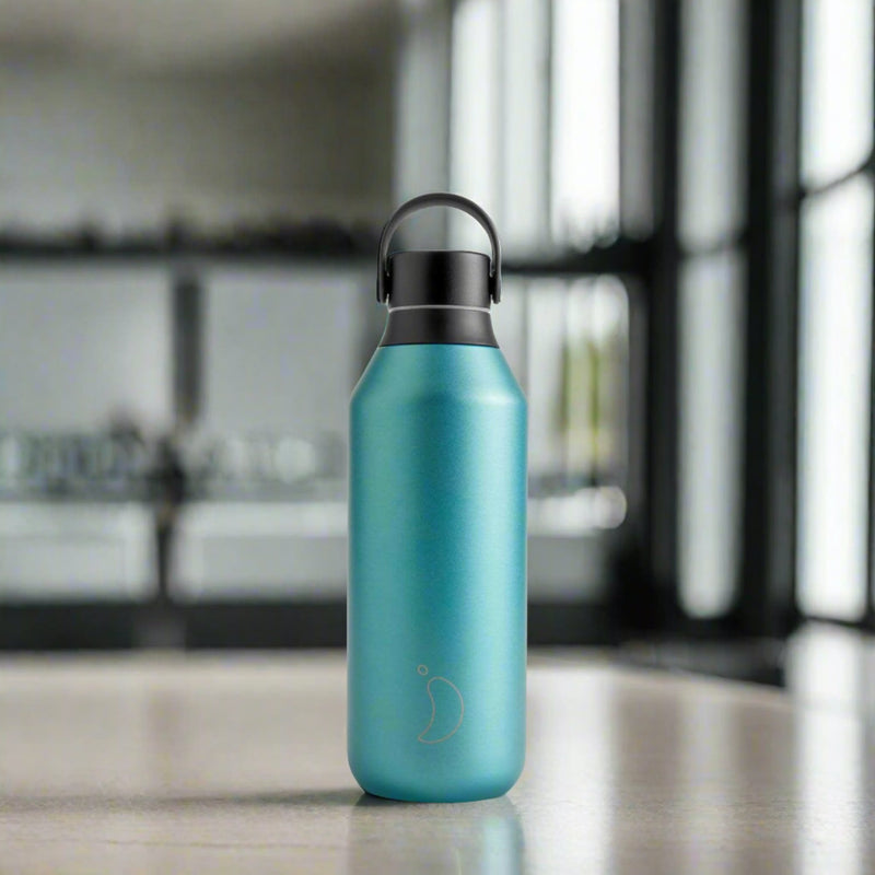 Chilly's Series 2 500ml Reusable Water Bottle - Matte Metallic Atlantis