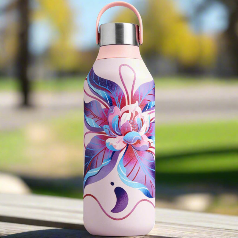 Chilly's Series 2 500ml Reusable Water Bottle - Magnolia Twist