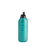 Chilly's Series 2 500ml Flip Reusable Water Bottle - Matte Metallic Atlantis