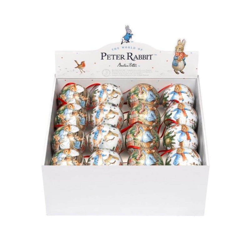 Peter Rabbit Christmas Tin Bauble - Assorted