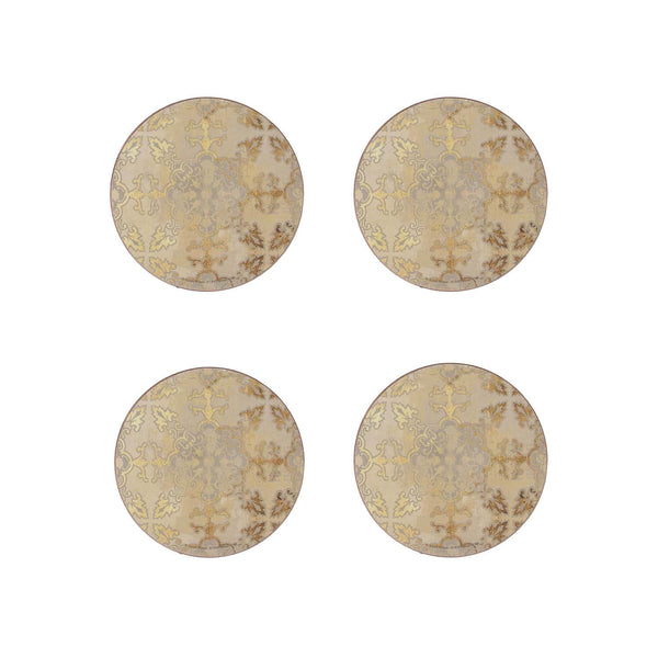 Creative Tops Set Of 4 Premium Round Coasters - Gold Impressions