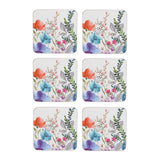 Creative Tops Set Of 6 Premium Coasters - Meadow Floral