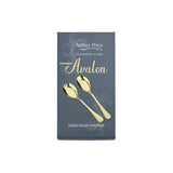 Arthur Price Champagne Avalon Stainless Steel Fork & Spoon Salad Serving Set