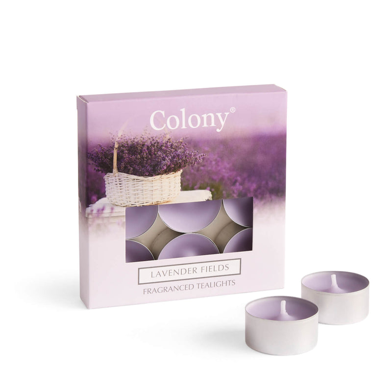 Wax Lyrical Colony Pack of 9 Scented Tealights - Lavender Fields