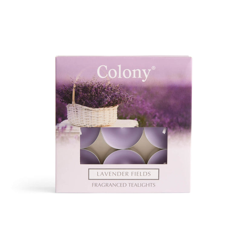 Wax Lyrical Colony Pack of 9 Scented Tealights - Lavender Fields