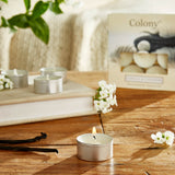 Wax Lyrical Colony Pack of 9 Scented  Tealights - Vanilla & Cashmere