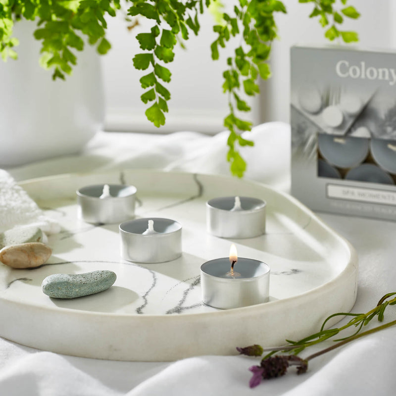 Wax Lyrical Colony Pack of 9 Scented Tealights - Spa Moments