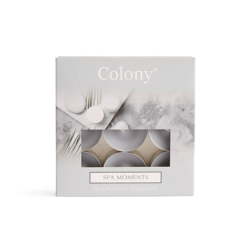 Wax Lyrical Colony Pack of 9 Scented Tealights - Spa Moments