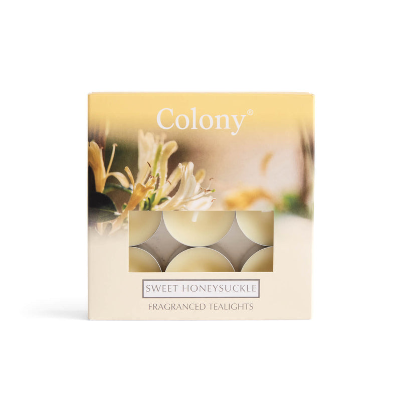 Wax Lyrical Colony Pack of 9 Scented Tealights - Sweet Honeysuckle