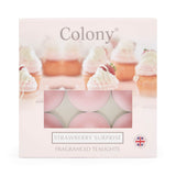 Wax Lyrical Colony Pack of 9 Scented  Tealights - Strawberry Surprise