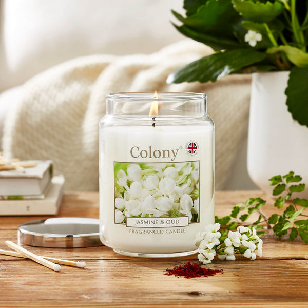 Wax Lyrical Colony Large Scented Candle Jar - Jasmine & Oud