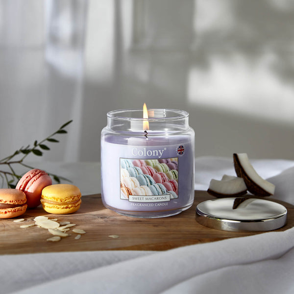 Wax Lyrical Colony Medium Scented Candle Jar - Sweet Macarons