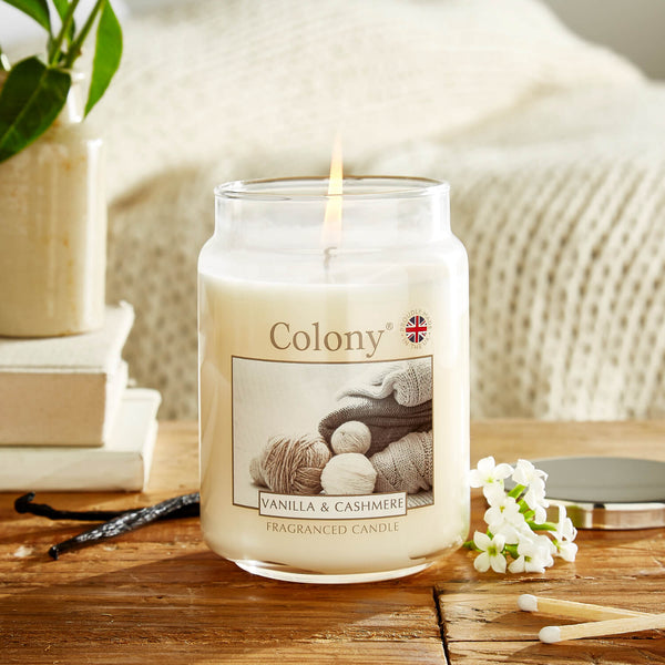 Wax Lyrical Colony Large Scented Candle Jar - Vanilla & Cashmere