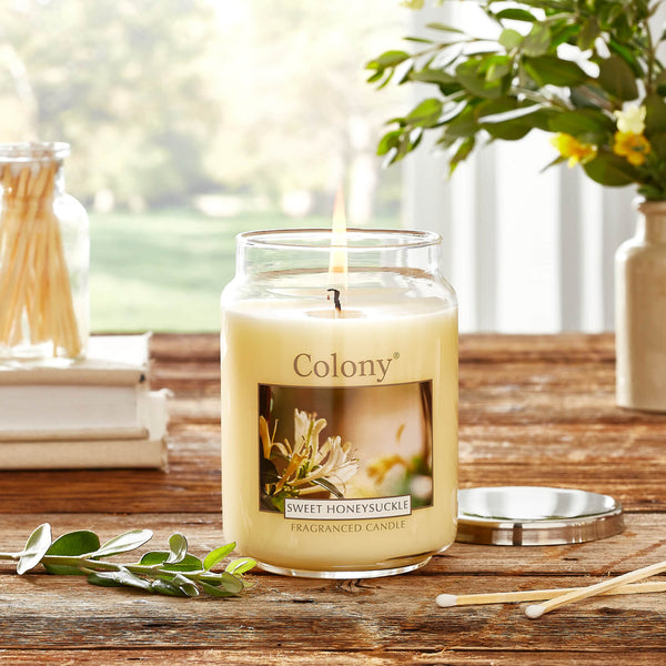 Wax Lyrical Colony Large Scented Candle Jar - Sweet Honeysuckle