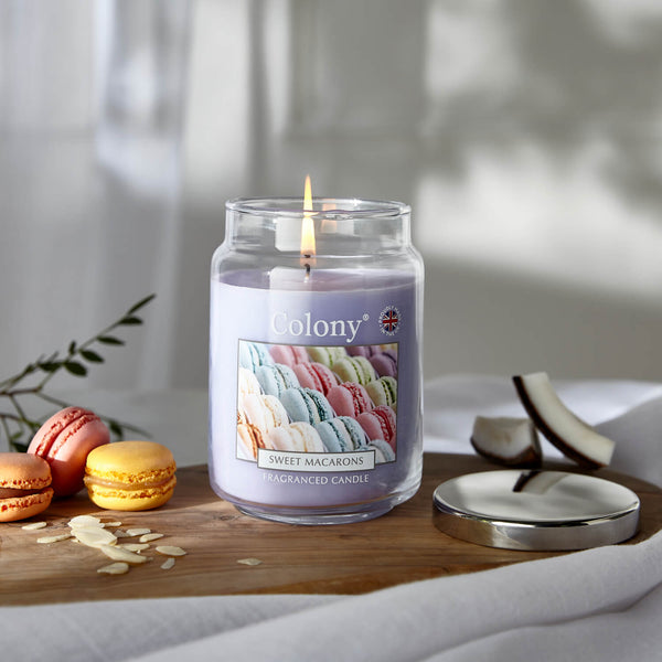 Wax Lyrical Colony Large Scented Candle Jar - Sweet Macarons