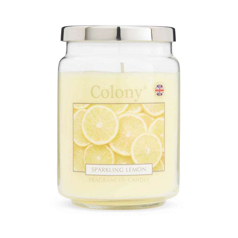 Wax Lyrical Colony Large Scented Candle Jar - Sparkling Lemon